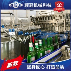 玻璃瓶啤酒灌裝機(jī) 碳酸飲料灌裝機(jī) 全自動(dòng)液體生產(chǎn)線設(shè)備